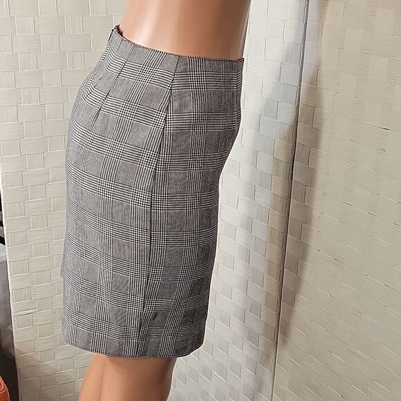 BRAND NEW DAILY HABIT PLAID ZIP CLOSURE ABOVE ANKLE PENCIL SKIRT - Picture 10 of 14